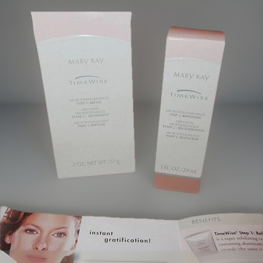 Mary Kay TimeWise Microdermabrasion Step 1 & Step 2 Refine & Replenish Box Set